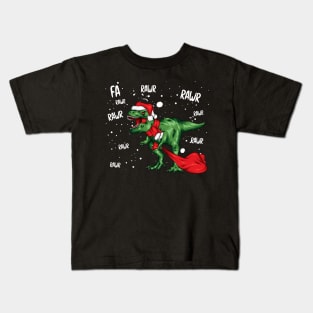 Dinosaur Christmas Kids T-Shirt